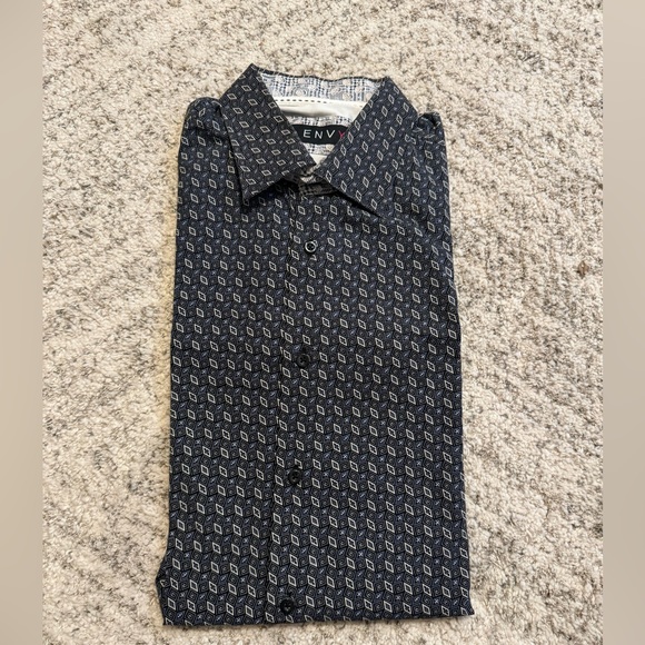 ENVY Men’s Large Black and White Dress Shirt - Picture 9 of 9